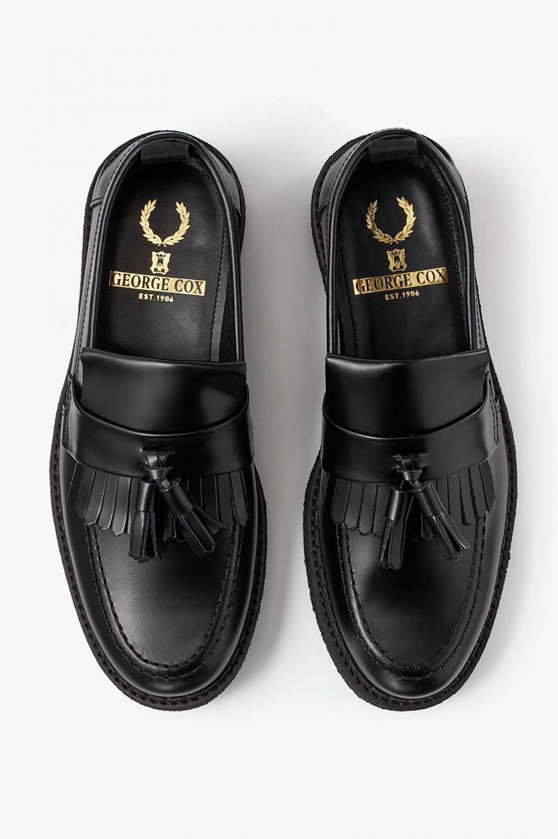 Black Fred Perry B9278 Men's Shoes | PH 1107QMAZ